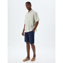 Koton Basic Gömlek Viskon Kısa Kollu Cep Detaylı Regular Fit Gri 4sam60284hw