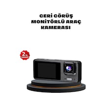 Mey İthalat 3 Kameralı Araç Dvr 1080p Ön + Hd Arka + İç Kamera Döngü Kayıt 2 Ekran