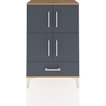 Arges Komodin 4 Raflı Tek Çekmeceli 4 Kapaklı 60x30x96 Çam-an... Çam