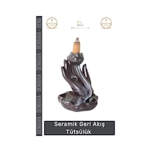 Tütsülük İthal Seramik Dekoratif Geri Akışlı Tütsülük Modern Tasarım Şık Aksesuar Oda Kokusu Biblo