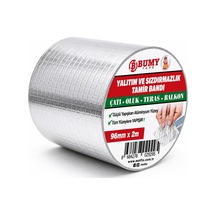 Yalıtım Ve Sızdırmazlık Tamir Bandı 96 Mm X 2 Mt - Alüminyum Yüzey/butil Bant - Sakız Bant