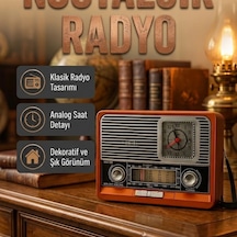 Nostaljik Vintage Radyo Kompakt Ve Dekoratif Tasarım