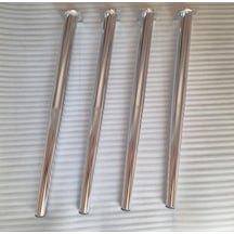 4 Adet-metal Konik Ayak-masa Ayağı-gümüş Renk-73.5cm- Açılı Ayak