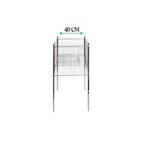 2 Adet Krom 40x40 Cm Profil Ayaklı Sepet, Ayaklı Sepet