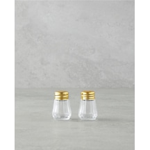 English Home Lilla Cam 2'li Tuzluk - Biberlik 4x4 Cm Gold Diğer