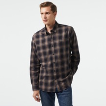 Nautica Erkek Kahverengi Classic Fit Gömlek Çizgili W47410t Kahverengi