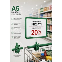 A5 Mandallı Etiketlik Fiyatlık Sepet Raf Askılık Fiyat Etiketi Çerçeveli Market Mağaza Yeşil