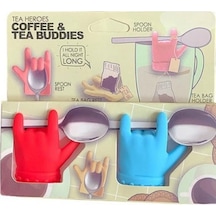 Kapamarka 2'li Silikon Tutucu Çay Ve Kahve Aksesuar Seti 3 Parça