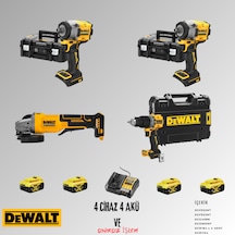 Dewalt DCF922NT + DCF922NT + DCG408N + DCD805NT 4 Adet 5 Amper Akü + Şarj Aleti Set