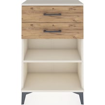 Arges Komodin Tek Raflı 2 Çekmeceli 60x30x96 Aytaşı-çam Aytaşı