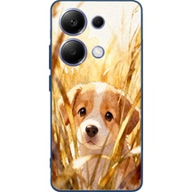 Poco X7 Pro Uyumlu Golden Köpek Baskılı Silikon Kılıf Renkli