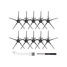 Roborock S7 S6 Maxv S6 İçin 10 Adet Siyah Yumuşak Silikon Yan Fırça