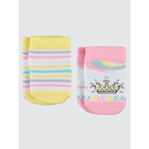 Civil Baby Kız Bebek Havlu Çorap 0-12 Ay Sarı