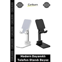 Özel Üretim Masaüstü Portatif Ayarlanabilir Ergonomik Şık Modern Dayanıklı Telefon Standı Beyaz