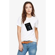Anime Note Death Baskılı Beyaz Kadın Tshirt