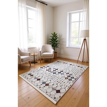 Blghome Dokuma Tabanlı Dijital Baskı Halı Blg3824 Ekru