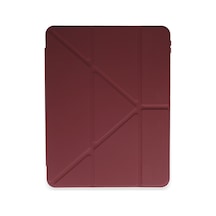 Pad 9 Kılıf Kalemlikli Mars Tablet Kılıfı - Mürdüm Arka Kapak
