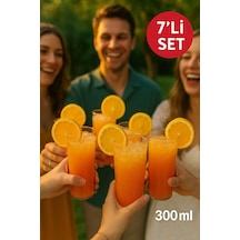7 Li Set Plastik Kokteyl, Meşrubat Bardağı - Parti, Düğün, Davet Ve Organizasyon Bardağı 300 Ml