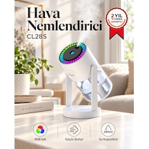 Yıldızlı Gökyüzü Projeksiyonlu Hava Nemlendirici Araç İçi Ofis Uyumlu Rgb Işıklı Döner Başlıklı Taşınabilir Buhar Makinesi 280 Ml