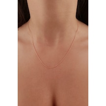 Fiyonk Kuyumculuk 14 Ayar Altın Rose Topçuk Zincir 1.00 MM 001