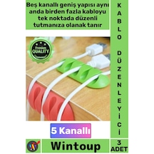 Kablotutucu Silikon Yapışkanlı Masaüstü Kablo Düzenleyici Klips Seti Kablo Tutucu 5 Kanallı 3 Adet