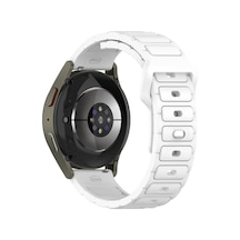 Huawei Gt2 46mm İle Uyumlu Cns Krd-132 22mm Silikon Kordon Strap Kayış - Beyaz Çok Renkli