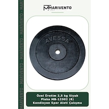 Özel Üretim 2,5 Kg Siyah Plaka Mb-12302 8 Kondisyon Spor Aleti Çalışma