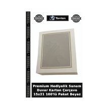 Premium Hediyelik Sunum Duvar Karton Çerçeve 15x21 100'lü Paket Beyaz