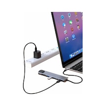 8 Port Çoklayıcı Macbook Ile Uyumlu Çoğaltıcı Type-c Dönüştürücü Tf Ilkeshop - 62 Sd Kart