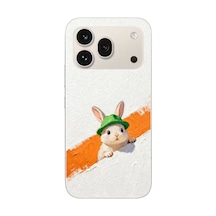 Honor 600 Pro Uyumlu Yeşil Şapkalı Tavşan Baskılı Silikon Kılıf Renkli