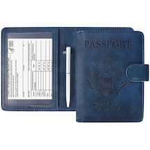 Caweet Rfıd Korumalı Kadın Alüminyum Pasaportluk Mavi 062917