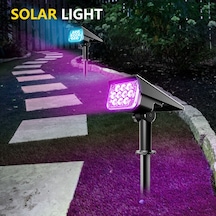 Solar Led Bahçe Aydınlatması - Renk Değiştiren Bahçe Lambası, Su Geçirmez Dekoratif Peyzaj Işığı Adet - 1 Adet