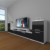 Decoraktiv Ekoflex On2 Slm Tv Ünitesi Tv Sehpası Beyaz - Siyah