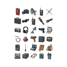 30 Adet Retro Dedektif Casus Sticker Seti - Laptop, Defter Ve Telefon Kılıfı Çok Renkli
