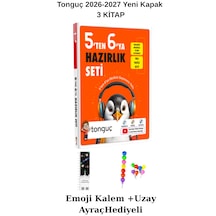Tonguç 5'ten 6'ya Hazırlık Seti 3 Kitap Yeni Kapak Uzay A+emoji Kalem Hediyeli 2026-2027 Maarif Mddeli
