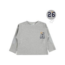 Civil Boys 26 Baskılı 2-5 Yaş Sweatshirt - Gri Grimelanj