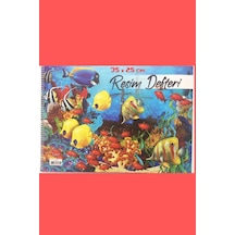 Spiralli Resim Defteri, 35x25 Cm, Orta Boy Sipiralli Boyama Defteri, Çizim Defteri