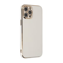 Apple iPhone  Uyumlu,  12 Pro Max Kılıf Volet Silikon - Beyaz