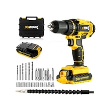 Sitilmax XR365 36 V 5 Ah Darbeli Çift Li-on Akülü Şarjlı Vidalama Matkap + 27 Parça Set