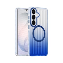 Samsung Galaxy S26 Plus İçin Prestige Serisi Magsafe İle Uyumlu Yükseltilmiş Lens Çerçeveli Ultra Güçlü Darbeye Dayanıklı Yumuşak Silikon Kılıf Mavi, Galaxy S26 Plus