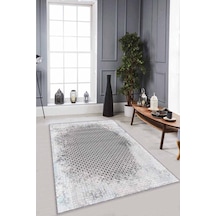 Gri Modern Klasik Kaymaz Tabanlı Dekoratif Halı Ar550n11