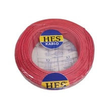 Hes 2,5 Mm Nya Kablo Kırmızı Tek Telli Bakır Tesisat Kablosu 25 Metre