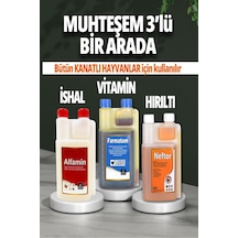 Munich Vet 3Lü Set Farmatom Vitamin Alfamin Ishal Neftor Hırıltı Seti - 500 Ml
