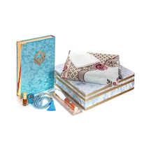 Kuranı Kerim - Özel Kadife Kaplı Sandık - Dini Set
