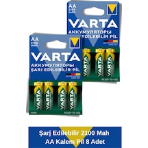 Power Şarj Edilebilir Kalem Pil 2100mah Aa 8 Adet