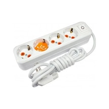 Asel 4'lü 2 Metre Anahtarlı Priz