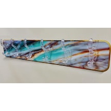 Mermer Desenli Yapışkanlı Askılık Çok Renkli