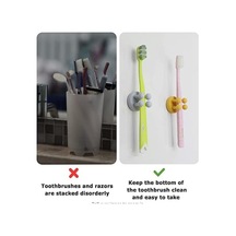 Novahub Siyah Ins Silikon Jilet Tutucu Kendinden Yapışkanlı Diş Fırçası Anahtar Havlu Askısı Kanca Banyo Duvar Organizatör Raf Mutfak Gadget Depolama Rafı Siyah Siyah