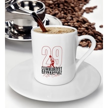 Bk Gift 29 Ekim Temalı Türk Kahvesi Fincanı-8, Arkadaşa Hediye , 29 Ekim Hediyesi, 100.yıl Hediyesi Çok Renkli
