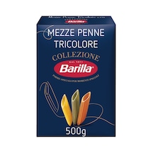 4 Adet Barilla Mezze Penne Tricolore Üç Renkli Kalem Makarna 500 G
